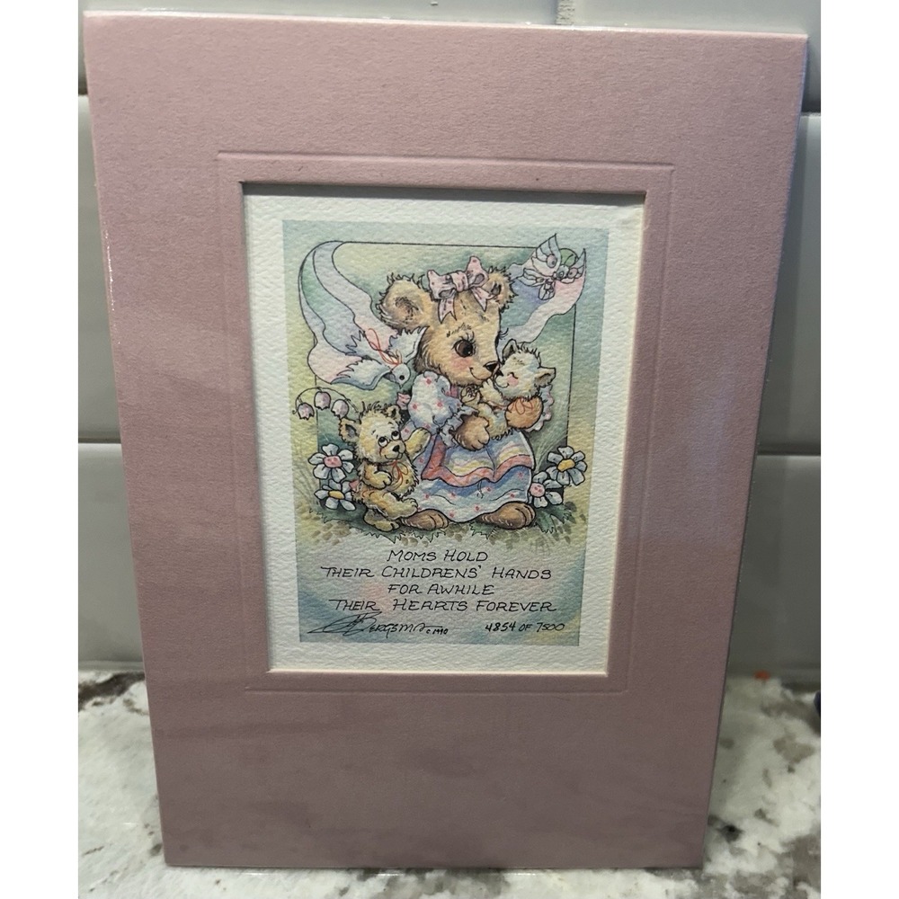 Vtg 1990‎ JODY BERGSMA Print "moms Hold Hands " 4854/7500 Signed Numbered